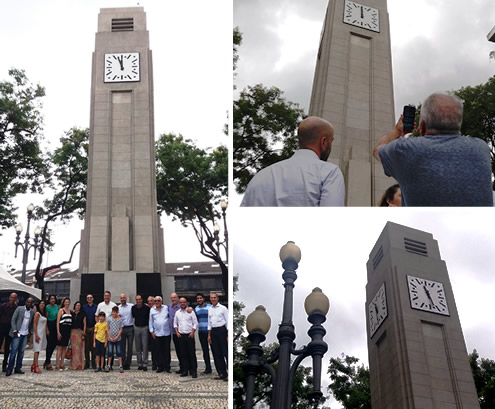 Cerim&ocirc;nia de reinaugura&ccedil;&atilde;o do Rel&oacute;gio