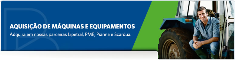 Banner Aquisição de Máquinas e Equipamentos com Empresas Parceiras